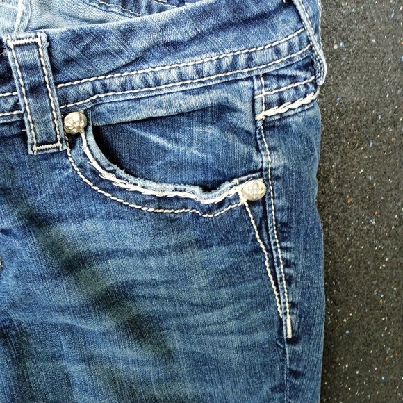 MISS ME jeans Mid Rise Boot Cut size 27 Inseam 31 - Picture 5 of 7